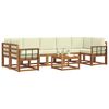 vidaXL Set vanjskih sofa s jastukom 8 pcs Prirodna i krem