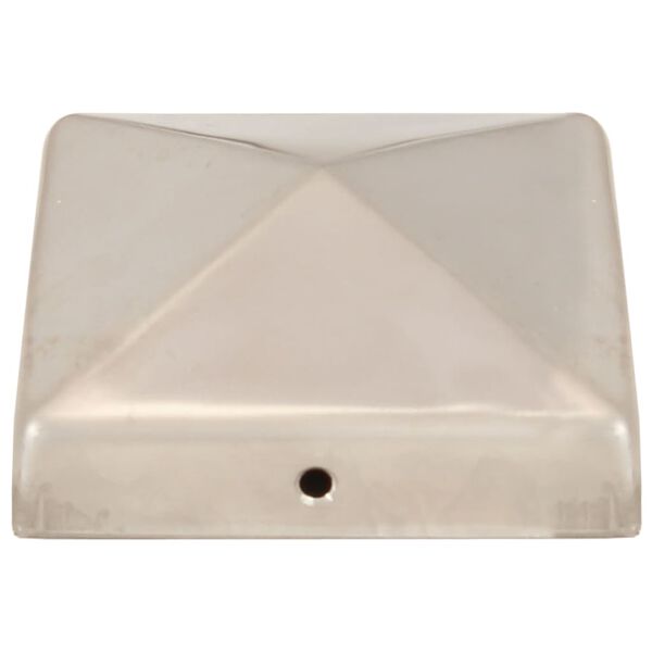 vidaXL Piramidalni poklopci za stupove ograde 6 kom čelični 81 x 81 mm