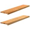 vidaXL Prozorske klupice 2 kom svijetlosmeđe 120x30x2 cm masivne hrast