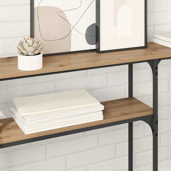 vidaXL Konzolnistol Umjetnički hrast 145 x 22,5 x 75 cm