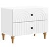 vidaXL Noćni ormar s ladicama Bijela visokog sjaja 62 x 34,5 x 48 cm