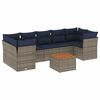 vidaXL 8-dijelni set vrtnih sofa od poliratana s jastucima sivi