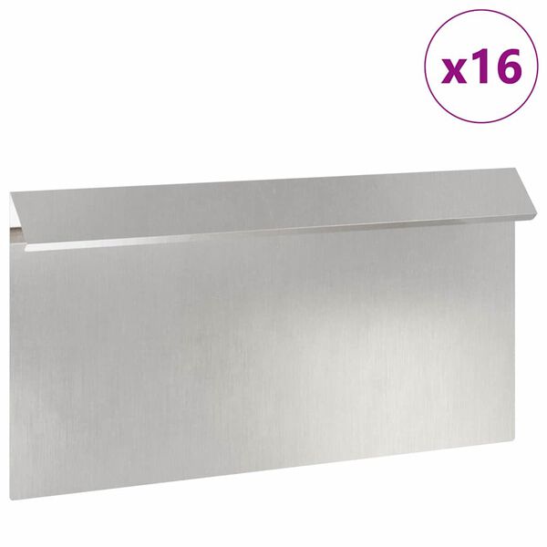 vidaXL Ograda protiv puževa 16 pcs Srebrno 50 x 3,5 x 25 cm