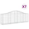 vidaXL Lučne gabionske ko&scaron;are 7 kom 200x30x60/80 cm pocinčano željezo