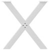 vidaXL Noge za blagovaonski stol u obliku slova X, 2 kom, bijele, 80 x (72-73) cm, čelik