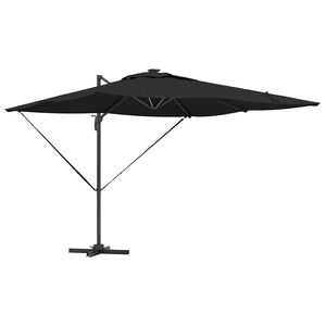 vidaXL Suncobran Crna 286 x 284 x 270 cm Aluminij i poliester