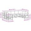 vidaXL Set vanjskih sofa s jastukom 9 pcs Prirodna i krem
