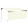 vidaXL Automatska tenda s roletom i senzorom LED 3,5 x 2,5 m krem