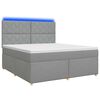 vidaXL Boxspring krevet s madracem Svjetlosiva 140 x 190 cm Tkanina