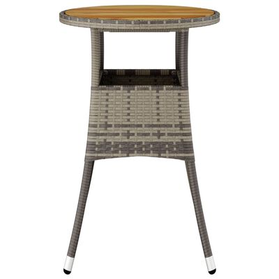 vidaXL Vrtni stol Ø 60 x 75 cm od bagremovog drva i poliratana sivi