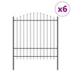 vidaXL Vrtna Ograda WOERDEN 6 kom. 170 x 215 cm Siva