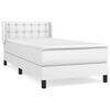vidaXL Krevet s oprugama i madracem bijeli 90 x 190 cm od umjetne kože