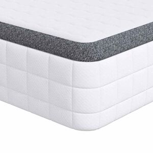 vidaXL Madrac Srednje mekano 80 x 200 cm Bijela i siva