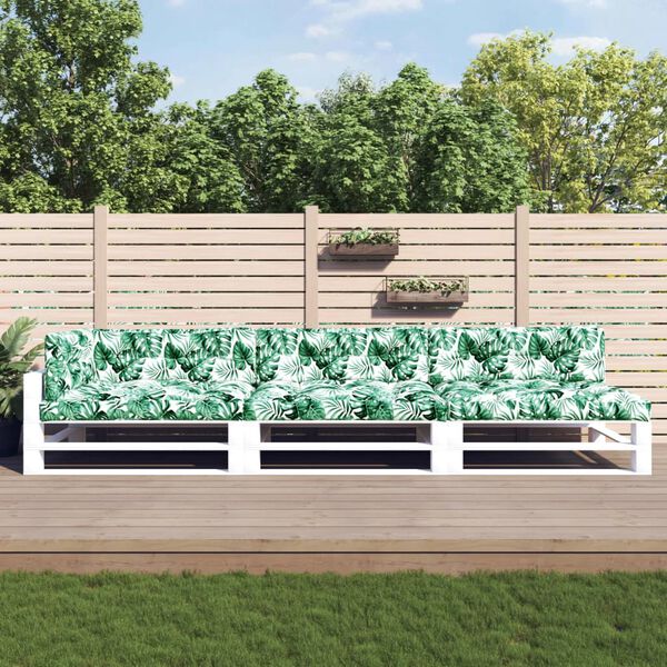 vidaXL Jastuci za palete 7 kom s uzorkom li&scaron;ća od tkanine