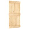 vidaXL Klizna vrata NARVIK Prirodna i crna 100 x 210 cm (213,5 cm)