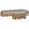 vidaXL Set vanjskih sofa s jastukom 8 pcs Prirodna i svjetlosiva