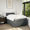 vidaXL Krevet box spring s madracem tamnosivi 120 x 190 cm tkanina