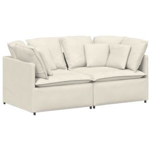 vidaXL Modularna sofa s jastucima, bar&scaron;unasta krem