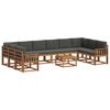 vidaXL Set vanjskih sofa s jastukom 11 pcs Prirodna i antracit