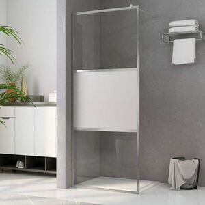 vidaXL Pregrada za tu&scaron;iranje s napola mutnim staklom ESG 80 x 195 cm