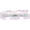 vidaXL Set vanjskih sofa s jastukom 7 pcs Prirodna i svijetlo siva
