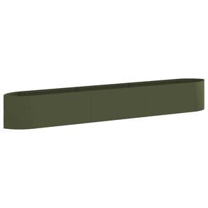 vidaXL Povi&scaron;eni vrtni krevet Maslinastozelena 300 x 40 x 40 cm Čelik