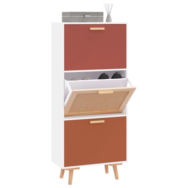 vidaXL Ormarić za cipele bijeli 52 x 25 x 120 cm od konstruiranog drva