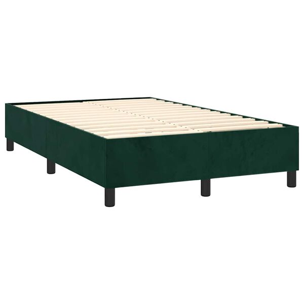 vidaXL Box spring krevet s madracem tamnozeleni 100x200 cm bar&scaron;unasti