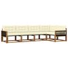 vidaXL Set vanjskih sofa s jastukom 5 pcs Prirodna i krem