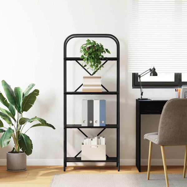 vidaXL Polica Crni hrast 60 x 30 x 146 cm Konstruirano drvo