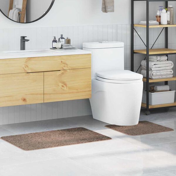 vidaXL Set prostirki za kupatilo s protukliznom podlogom 2 pcs Smeđa