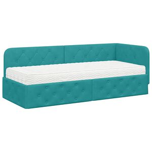 vidaXL Kutni okvir kreveta Tirkizna 80 x 200 cm Bar&scaron;un