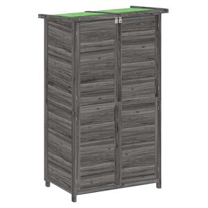 vidaXL Vrtno spremi&scaron;te za alat sivo 83x57x140 cm od masivne borovine