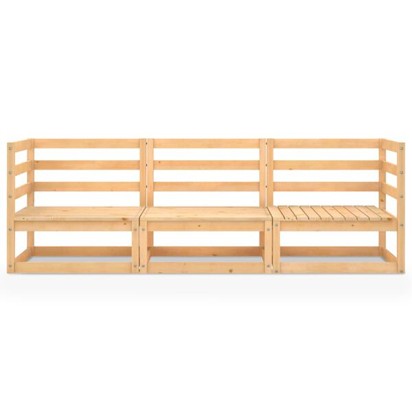 vidaXL Vrtni trosjed od masivne borovine