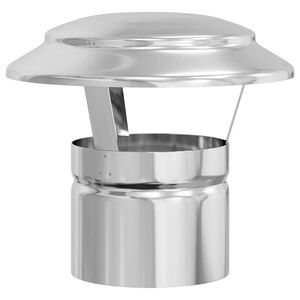 vidaXL Pokrov za dimnjak protiv kiše Srebrno 20 x 20 x 18 cm