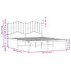 vidaXL Metalni okvir za krevet s uzglavljem crni 140x190 cm