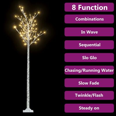 vidaXL Božićno drvce 200 LED žarulja 2,2 m tople bijele izgled vrbe