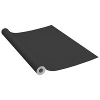 vidaXL Samoljepljiva folija za namještaj crna 500 x 90 cm PVC