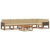 vidaXL Set vanjskih sofa s jastukom 7 pcs Prirodna i bež