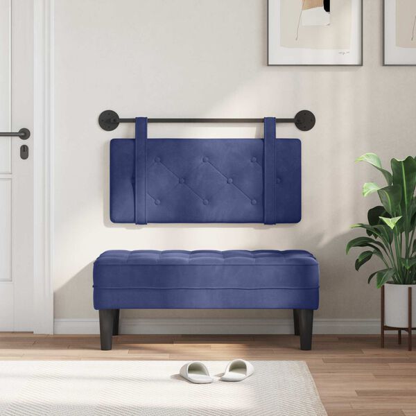 vidaXL Držeće uzglavlje Zidne Policijska plava 100 x 55 x 5 cm Bar&scaron;un