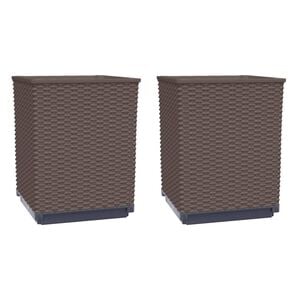 vidaXL Sadilice 2 kom smeđe 30 x 30 x 37 cm od polipropilena
