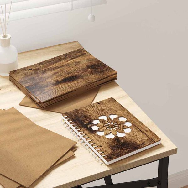 vidaXL Dekor Paneli 150 pcs Dimljeni hrast 21 x 30 x 0,27 cm