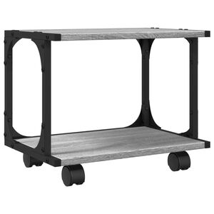 vidaXL Stalak za pisač 2 razine siva boja hrasta 41x28x33,5 cm drveni