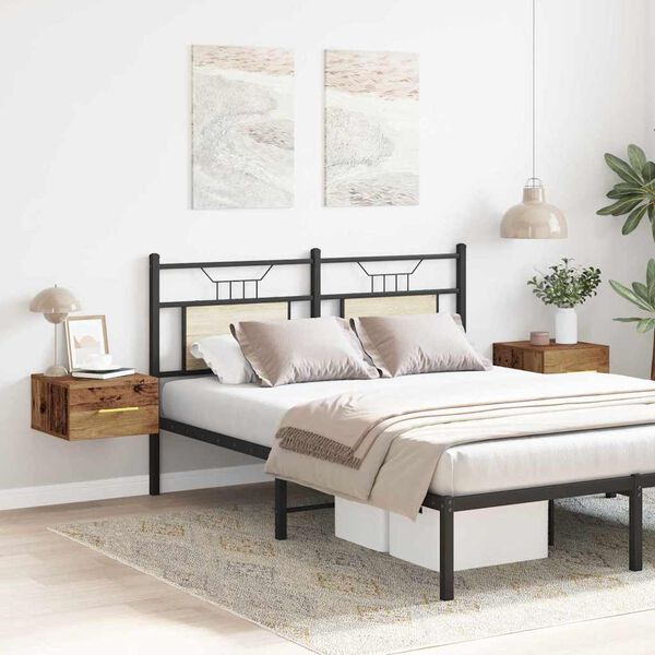 vidaXL Noćni ormar 2 pcs Staro drvo 35 x 35 x 20 cm Konstruirano drvo