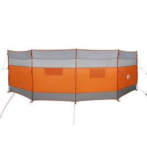vidaXL Vjetrobran za kampiranje siva/narančasta 510x153 cm vodootporni