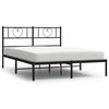 vidaXL Metalni okvir za krevet s uzglavljem crni 160x200 cm