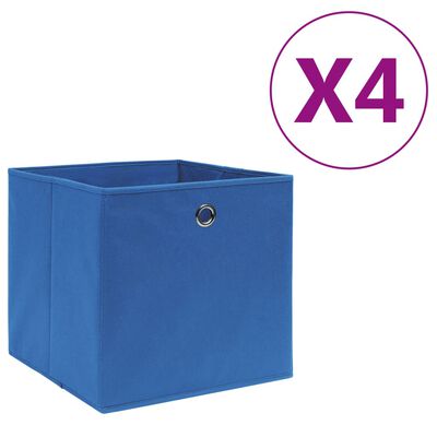 vidaXL Kutije za pohranu od netkane tkanine 4 kom 28x28x28 cm plave