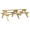 vidaXL Stol za piknik s klupama 220x122x72 cm od impregnirane borovine