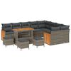 vidaXL Sjedeća garnitura za vrt 13 pcs Siva 110 x 55 x 71 cm