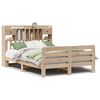 vidaXL Krevet s regalom za knjige bez madraca 150 x 200 cm od borovine